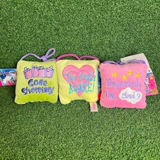 Kool Kids Lot of 3 Plush Pillows Soft Embroidered