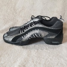 Sansha Skazz Dance Shoes Size 10M Fitness Jazz Hip Hop Hi Step Silver Grey Black