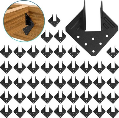 Hurricane Ties for Rafter, 48 Pack Hurricane Straps,Black Powder Coating Roof