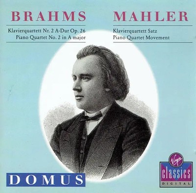 CD Brahms / Mahler / Domus Quartett Klavierquartett Nr. 2 A-Dur Op. 26 = Piano