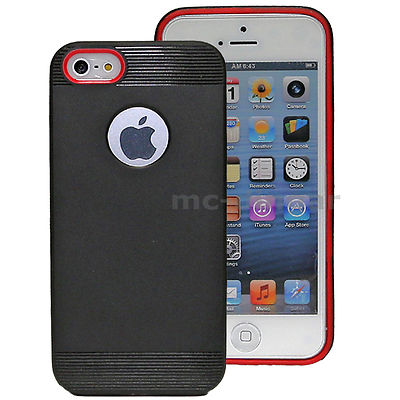       For Apple iPhone 5 5S SE Hybrid Rugged Rubber Hard Shockproof Case Cover  