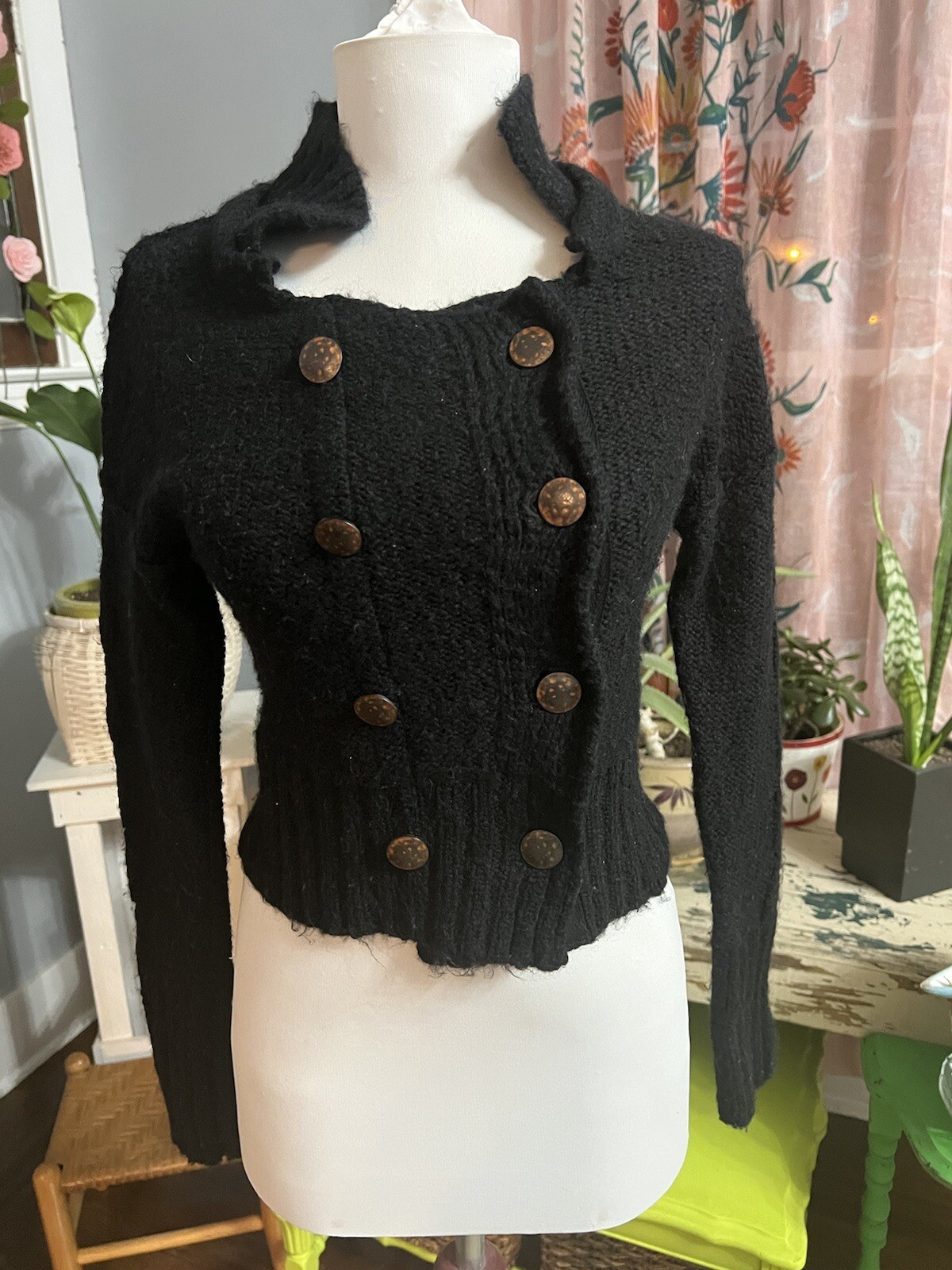 free people womens XS 6 button cardigan 