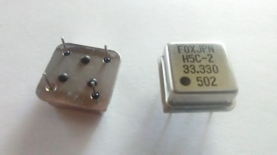 (2pcs) Half size (8pin DIP Metal) Clock Crystal Oscillator 33.330MHz 5V TTL