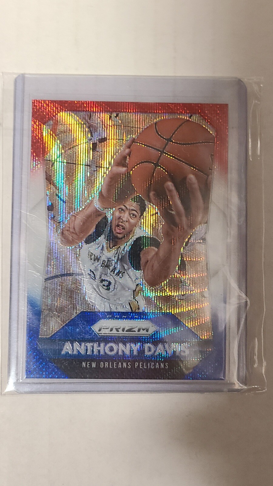 2015-16 PANINI PRIZM ANTHONY DAVIS RED WHITE BLUE RWB PRIZM NEW ORLEANS PELICANS