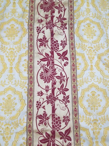 Vintage French Brocade Christian Chasuble Vestment Church Robe 100x63 cm - Picture 18 of 18