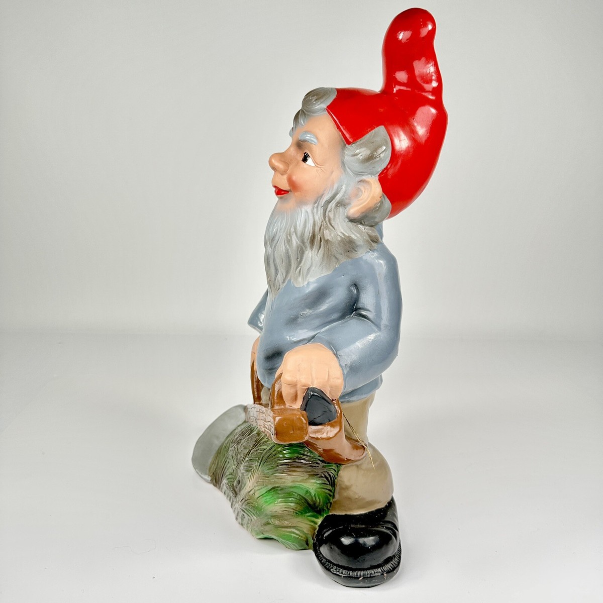 展示品Henry DeanFumiko without foot Vintage Heissner Garden House Gnome 16” West Germany Holding