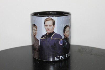 STAR TREK ENTERPRISE MUG Coffee Experience Bakula Archer Cup Cast RARE 2001 NEW