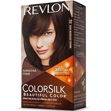 Revlon ColorSilk Hair Color, 32 Dark Mahogany Brown 1 ea Pack of 12 