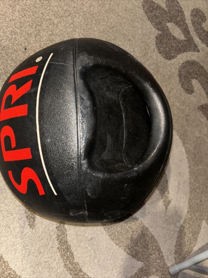 SPRI Medicine Ball with Handles D) 12-Pound (Black) 12lb Xerball - Image 3 of 4
