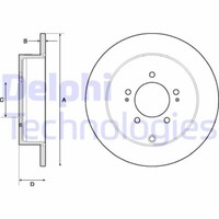 2X Delphi BG4161C Bremsscheibe FüR CitroËN Mitsubishi Peugeot