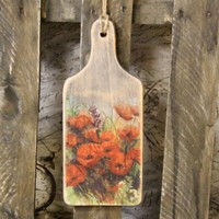 Vintage Holzbrettchen 26X11Cm Schneidebrett FrüHstüCksbrett Handarbeit Auswahl