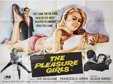 THE PLEASURE GIRLS 1965 UK QUAD POSTER SUZANNA LEIGH, KLAUS KINSKI, ANNIS, WILLS