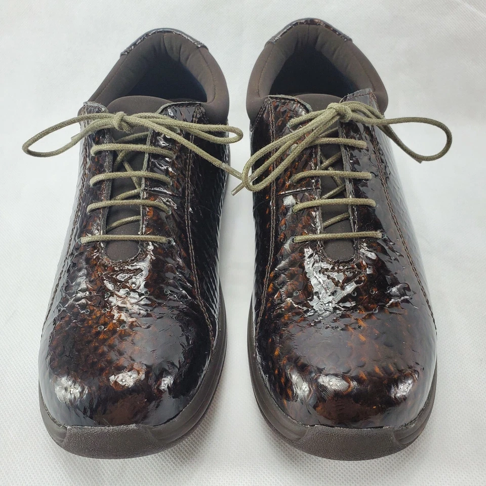 DRAW TULIP 10202-8F женские коричневые металлические с принтом рептилии диабетические туфли размер 7 M - Изображение 2 из 4