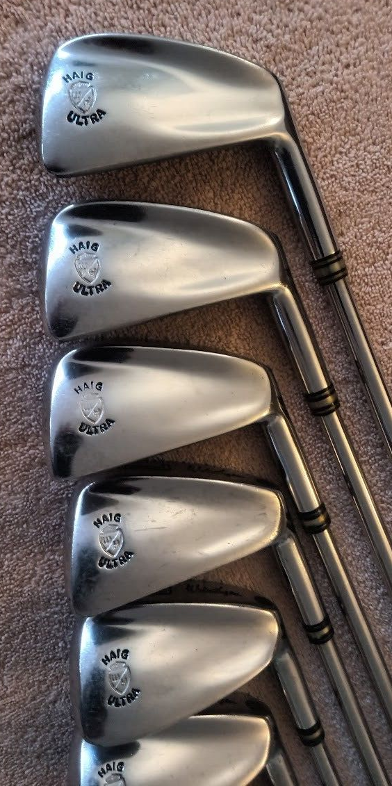 TZ GOLF - VINTAGE RARE Hagen Haig Ultra BLADES 4-SW Irons TZ GOLF - VINTAGE RARE Hagen Haig Ultra BLADES 4-SW Irons