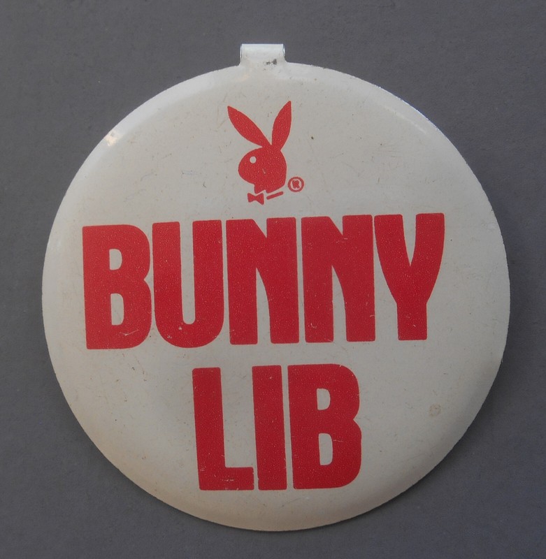 Playboy "Bunny Lib" button worn by Bunny Sookie in Boston Club 1975 RARE