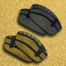 2 Pairs Lenses Replacement for-OAKLEY Flak Jacket Polarized-Black Brown Copper
