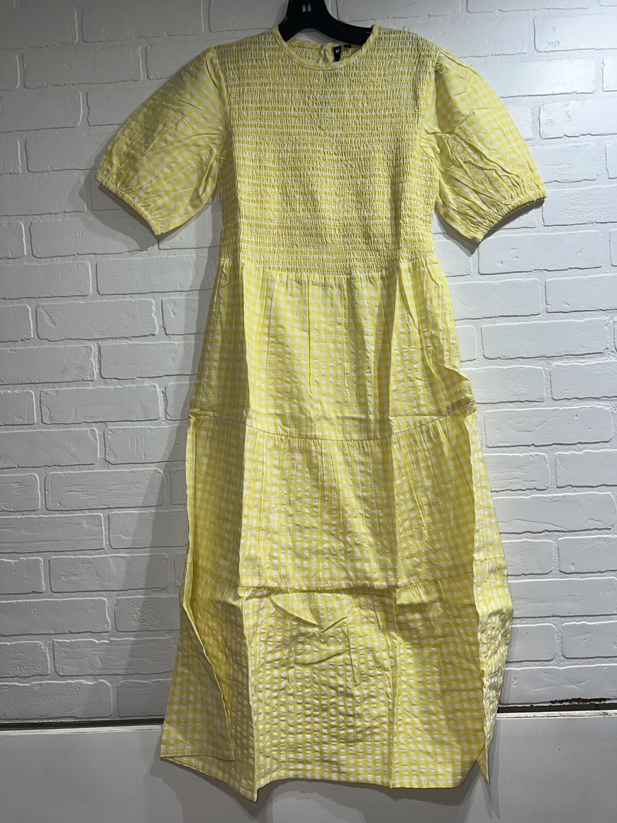 NWT! Influence Petite tiered midi dress in yellow gingham Size US 6 $55 |  eBay