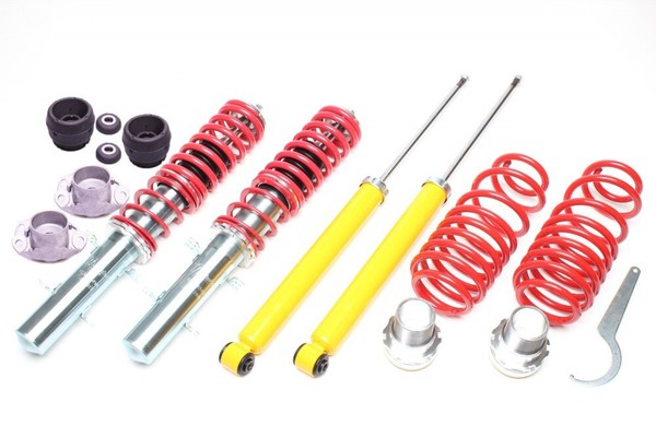 TA Technix Gewindefahrwerk + 4 Domlager Audi A3 8L Seat Leon Toledo 1M VW Golf 4-image