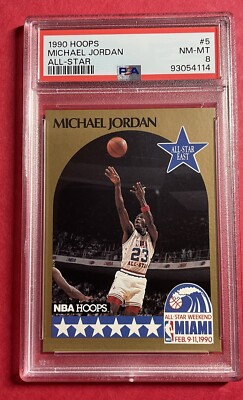 1990 NBA Hoops Michael Jordan All-Star #5 PSA 8 NM Newly Graded