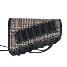 Tartan Plaid Fabric Rifle Buttstock Ammo Pouch Fit 6pcs .44MAG .308 .45-70.30-06