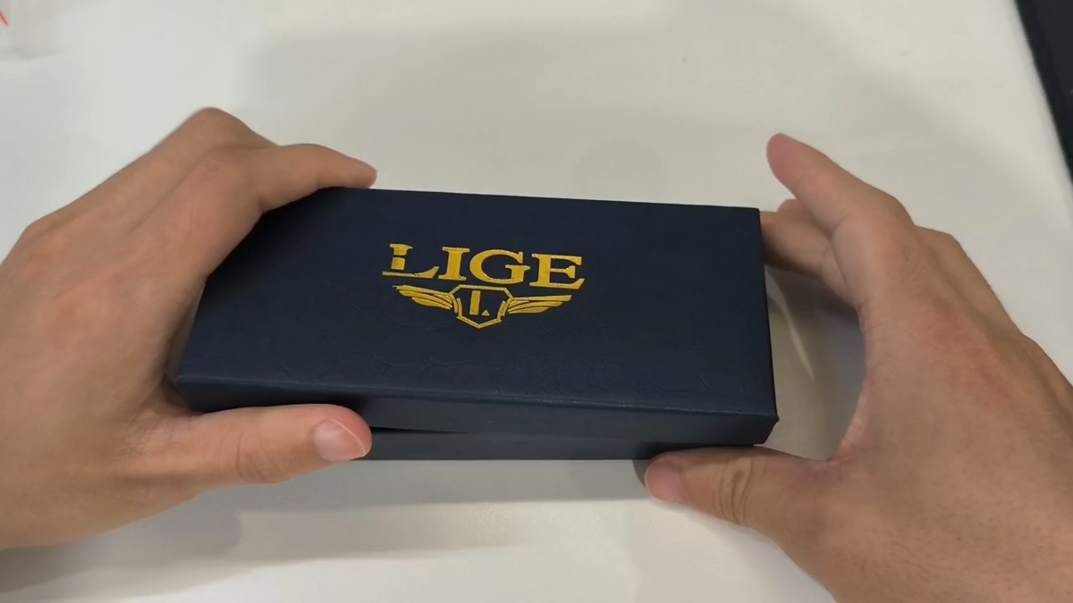 LIGE FOXBOX Men's Quartz Watch Scrolling Bead Magne Wristwatches