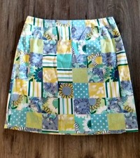 Vintage Lilly Pulitzer Skirt 4 S Daisy Elephants Lion Monkey Patch Cruise Beach