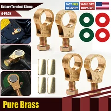 Pure Copper Car Battery Terminal Connection Clamp Wire Clip w/ Washer Universal