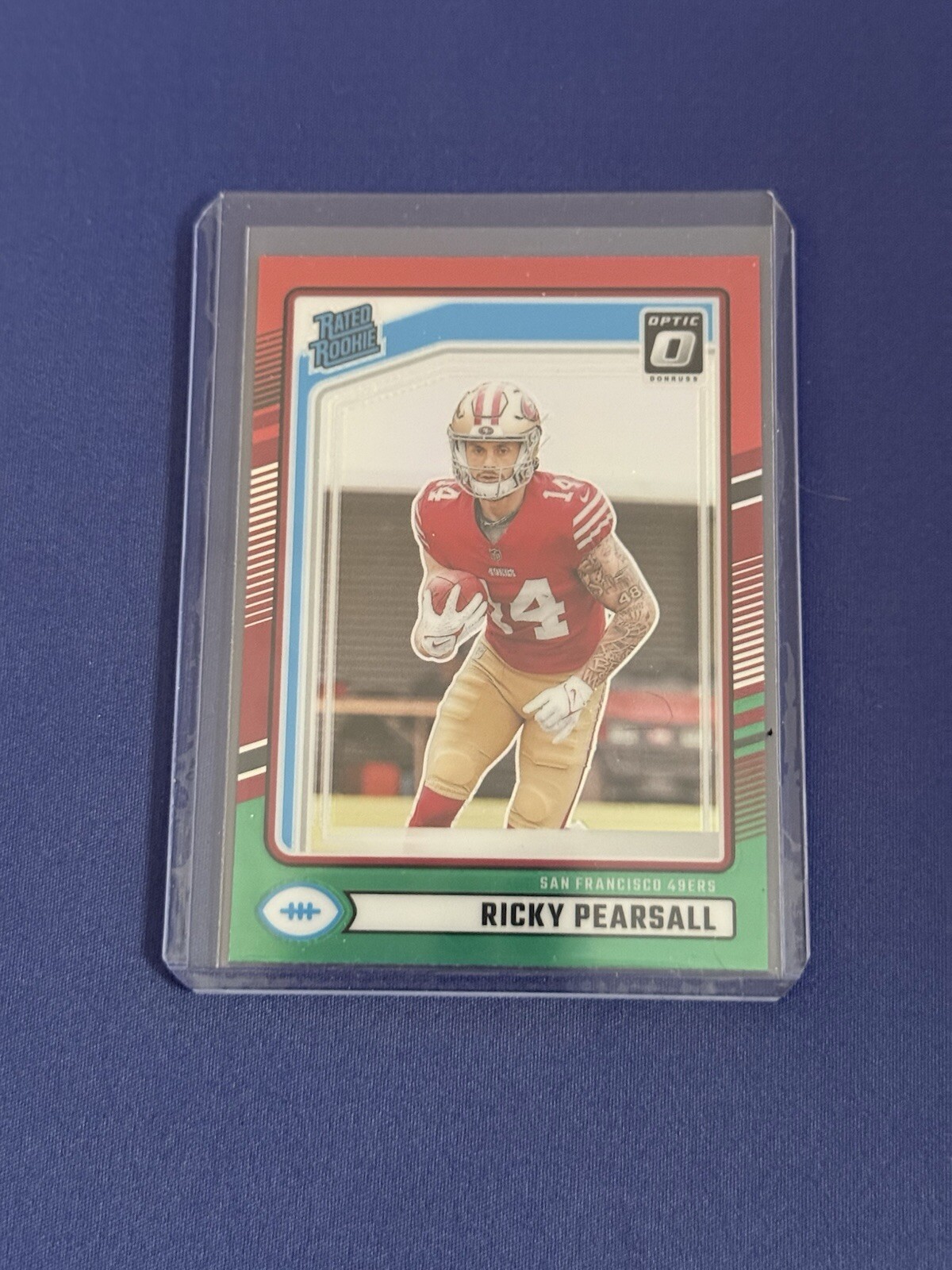 2024 Panini Donruss - Rated Rookie Optic Preview Red & Green #318 Ricky Pearsall