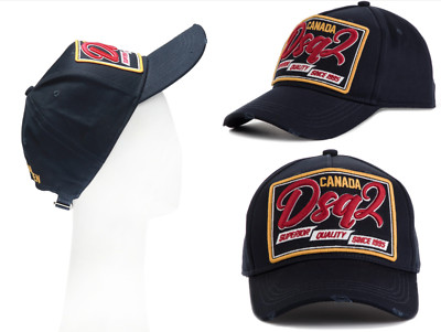 DSQUARED2 Iconic Rare Cap Baseballcap Kappe Basebalkappe Baseball Hat Hut Navy