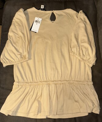 Lauren Ralph Lauren Lace Trim Jersey Peplum Top PALE