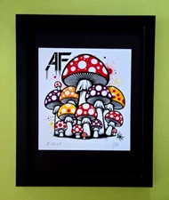 AIDAN FLUX | Hand Signed Authentic Ltd ED of 10 Print Framed Mushroom World COA
