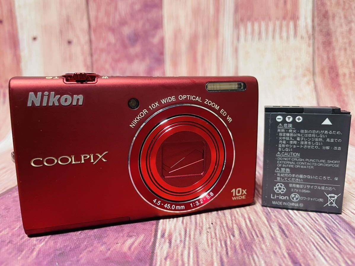 Nikon COOLPIX S6200 Red 16.0 MP Digital Camera Wide 10x Zoom Nikon COOLPIX S6200 Red 16.0 MP Digital Camera Wide 10x Zoom