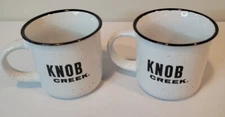 Lot Of 2 Knob Creek Work Hard Drink Whiskey Cups White Speck