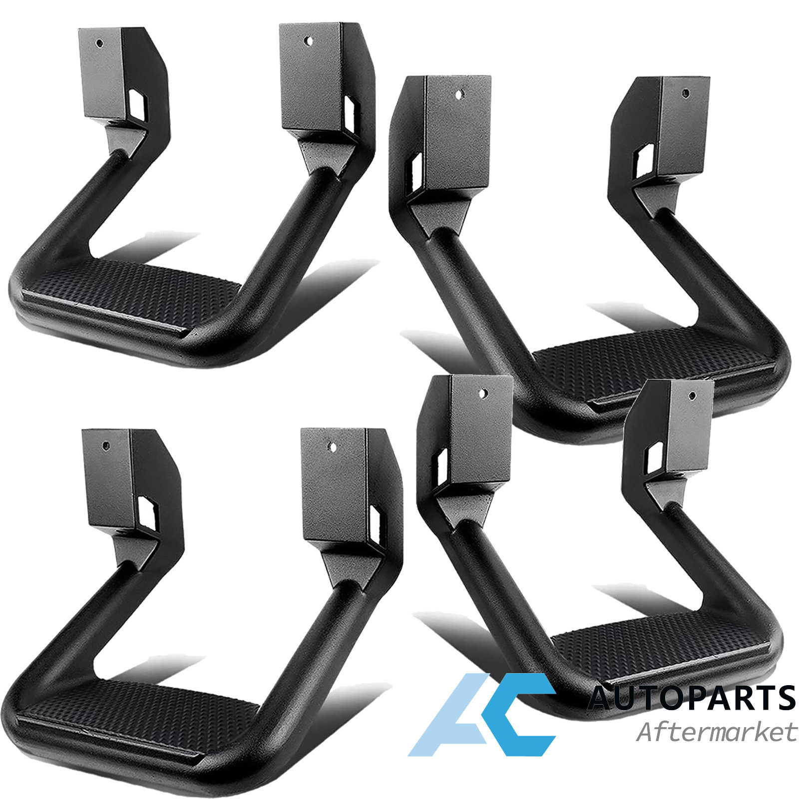 4Pcs Universal Truck Side Step Black for Trucks Chevy Ford GMC Dodge