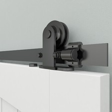 4-20FT Sliding Barn Door Hardware Track Bracket Kit for Single/Double Wood Door