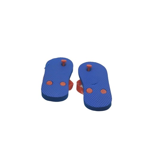 Child size flip flops sized 5/6 blue - Picture 3 of 4