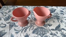 Vintage Hazel Atlas Moderntone Platonite Sugar Bowl and Creamer - Pink or Yellow