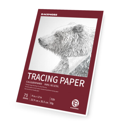 9 x12  Artist s Tracing Paper Pad, 75 Sheets Translucent for Pencil, Marker and 