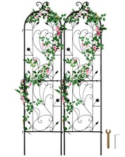 2 Packs Metal Garden Trellis 60 x 15 for Clim...