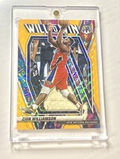 2020-21 Panini Mosaic Zion Williamson Orange Fluorescent Prizm /25 Will To Win
