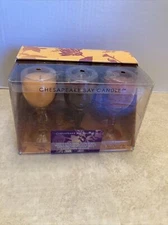 Chesapeake Bay Candles Set of 6 Wax Filled Mini 4" Autumn Themed Wine Glasses