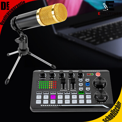 Microphone-Mikrofon Mixer-Recording Kondensator-Audio-Mixer Mit Soundkarte USB