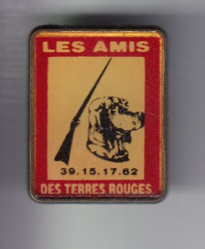 RARE PINS PIN'S .. SPORT CHASSE HUNTING ACCA CHIEN FUSIL TERRES ROUGES 38 ~EH - Picture 1 of 1