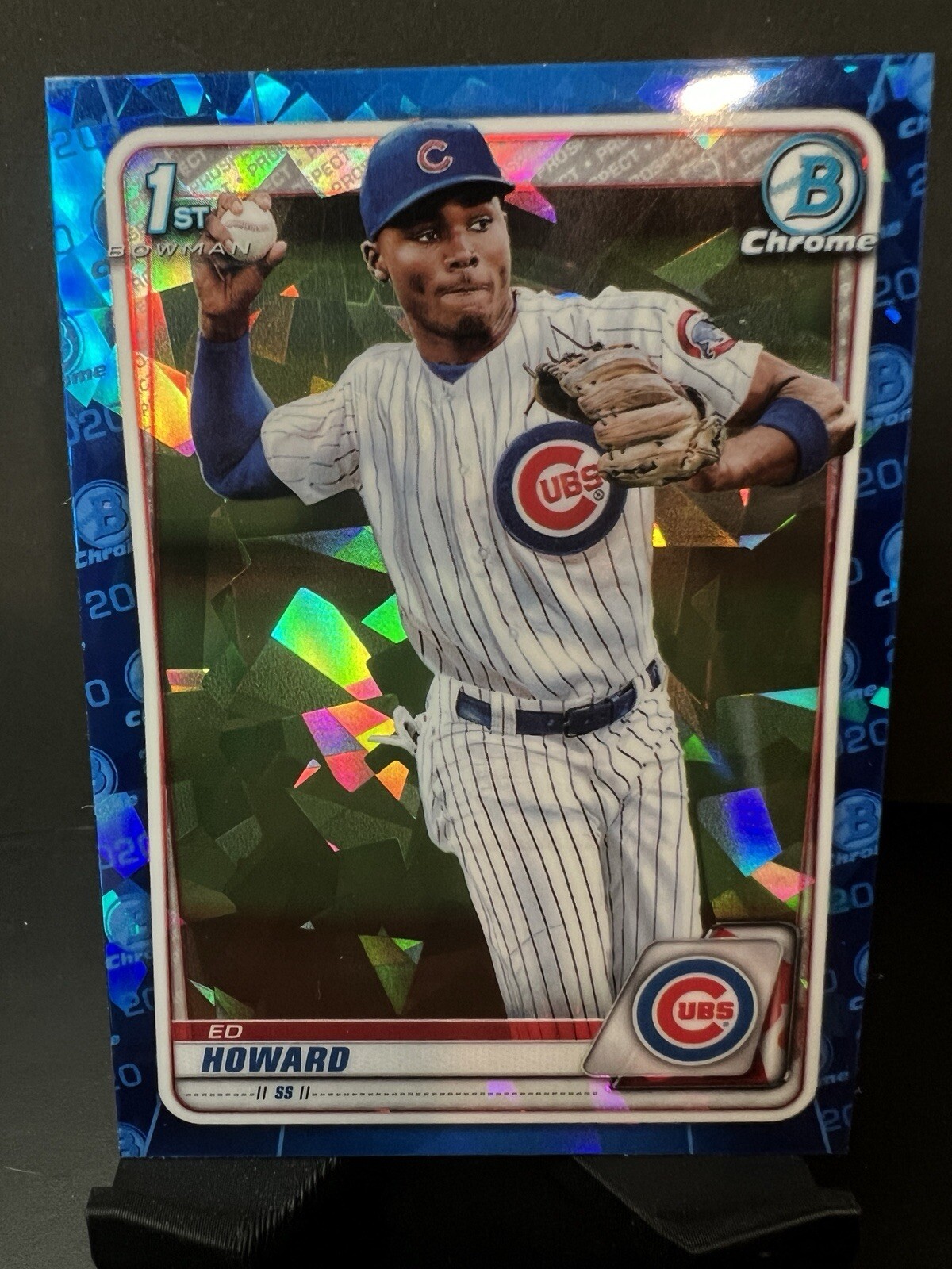 2020 Bowman Chrome Sapphire - Ed Howard 1st Chicago Cubs