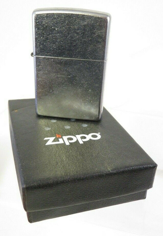 ZIPPO 1997 ANNIVERSARY MODEL LIGHTER F- 13 WITH ORIGINAL BOX UNUSED GOOD  SPARK