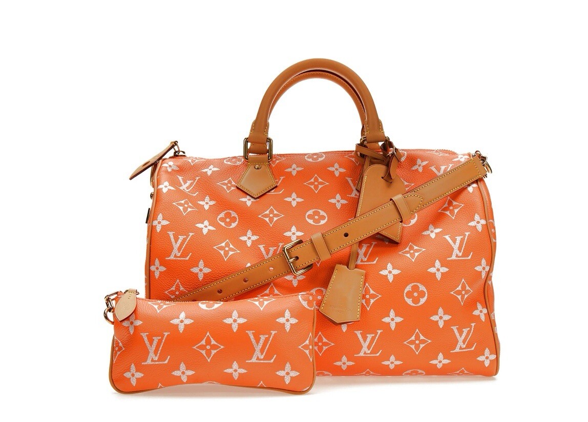 NIB Louis Vuitton VIA Speedy P9 Bondoliere 40 Monogram Orange