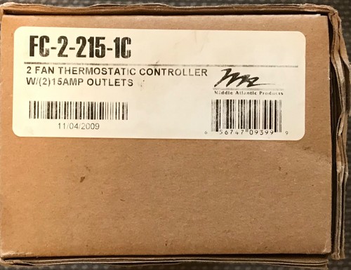 Middle Atlantic Products FC-2-215-1C Fan Thermostatic Controller Outlets - Picture 4 of 4