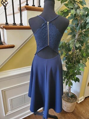 navy blue dress windsor Stunning In Satin Skater Dress main image 0