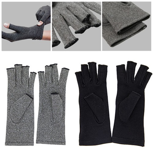 Gants Compression Cuivre Sans Doigts - Soulagement Arthrite Douleurs Mains - Taille Ajustable