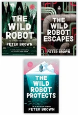 Wild Robot Series 3 Books Collection Set By Peter Brown NEW Paperback 2024